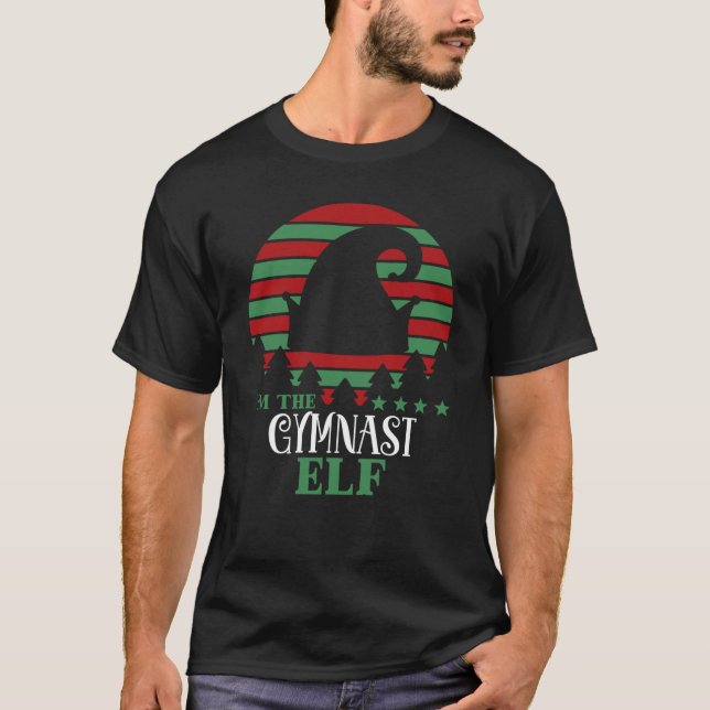 Camiseta Im The Gymnast Elf Matching Christmas Classic T-Sh (Frente)