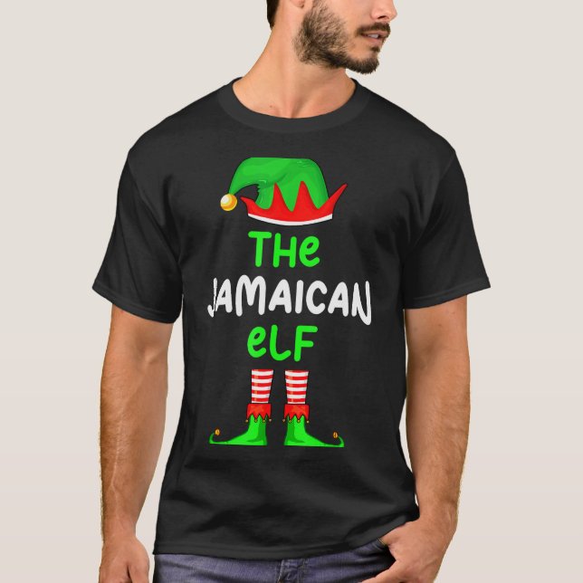 Camiseta I'm The Jamaican Elf Jamaica Christmas Funny Pajam (Frente)
