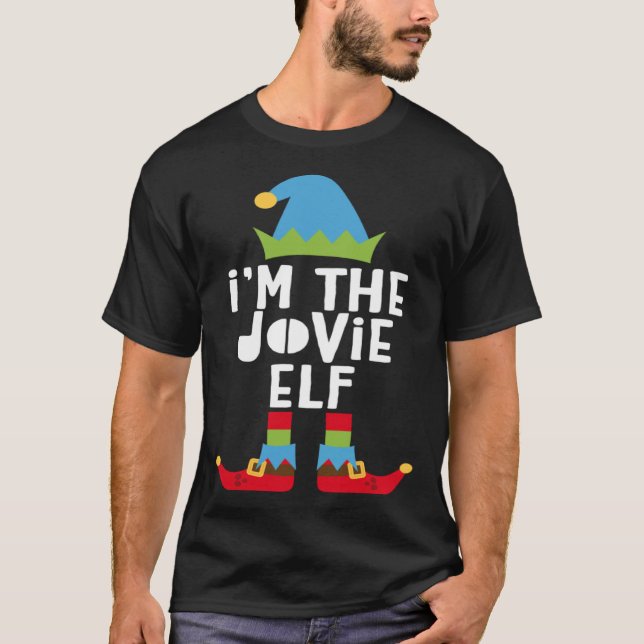 Camiseta I'm The Jovie Elf  Matching Christmas Costume (Frente)