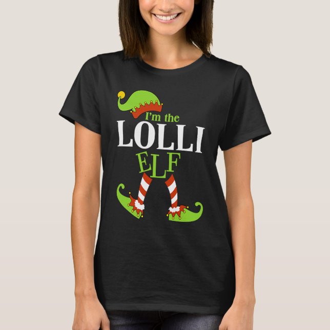 Camiseta I'm The LOLLI Elf Family Group Matching PJ Christm (Frente)
