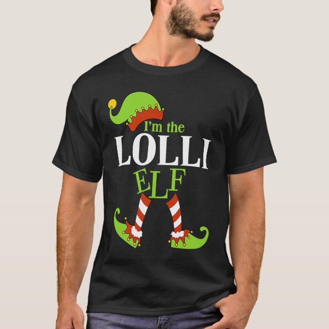 Camiseta I'm The LOLLI Elf Family Group Matching PJ Christm (Frente)