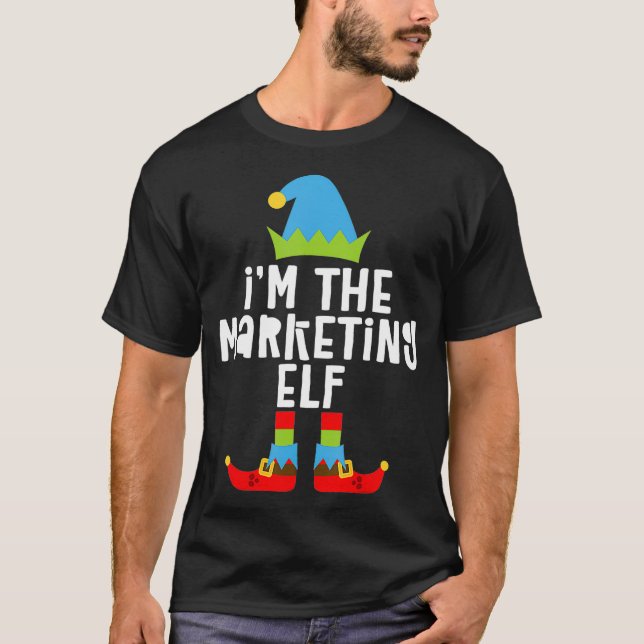 Camiseta Im The Marketing Elf  Matching Christmas Costume _ (Frente)