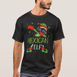 Camiseta I'm The Mexican Elf Dabbing Santa Claus Xmas Famil
