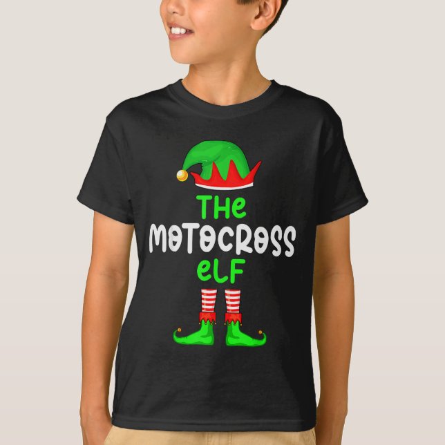 Camiseta I'm The Motocross Elf Dirt Bike Christmas Matching (Frente)