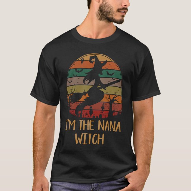 Camiseta I'm The Nana Witch Halloween  Matching Group Costu (Frente)