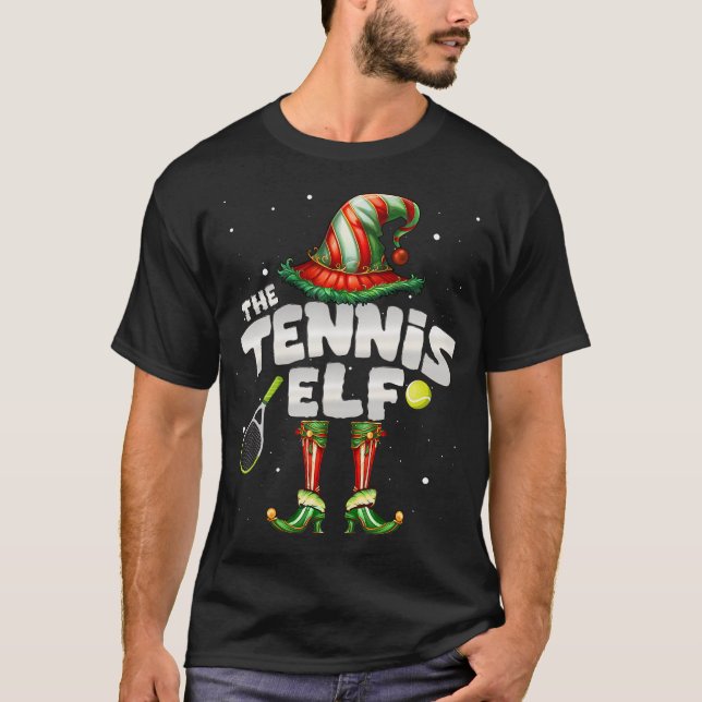 Camiseta I'M The Tennis Elf Family Matching Group Christmas (Frente)