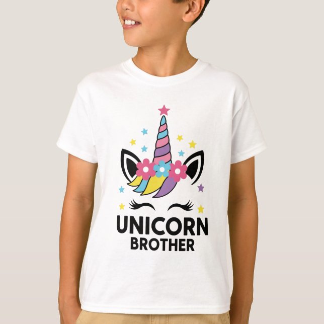 Camiseta I'm The Unicorn Brother Kids Birthday T-Shirt (Frente)