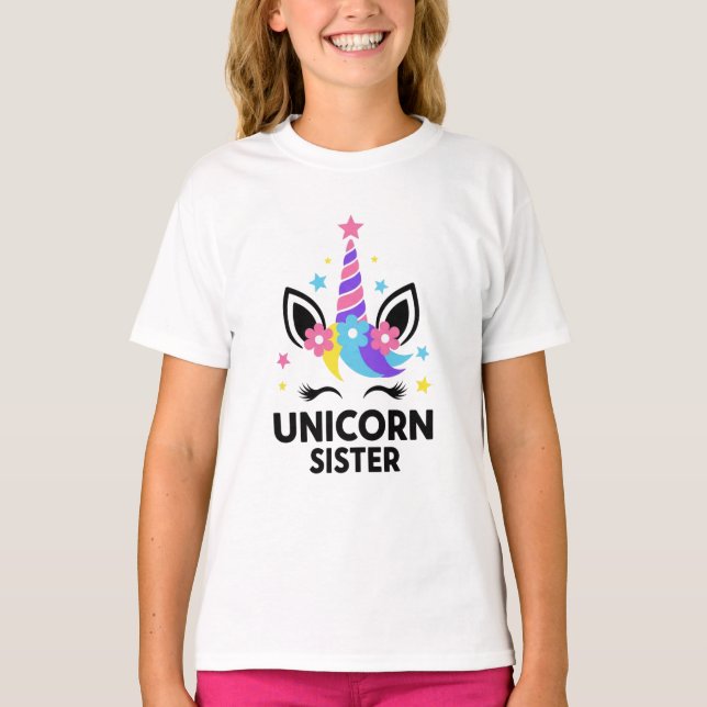 Camiseta I'm The Unicorn Sister Kids Birthday T-Shirt (Frente)