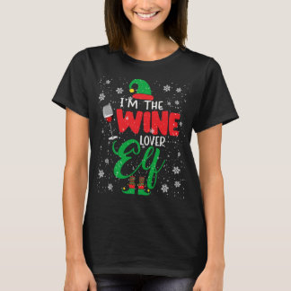 Camiseta I'm The Wine Lover Elf Christmas Elf Drinking Wine