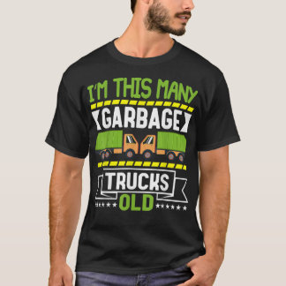 Camiseta I'm this many Garbage Trucks Old 2nd Birthday