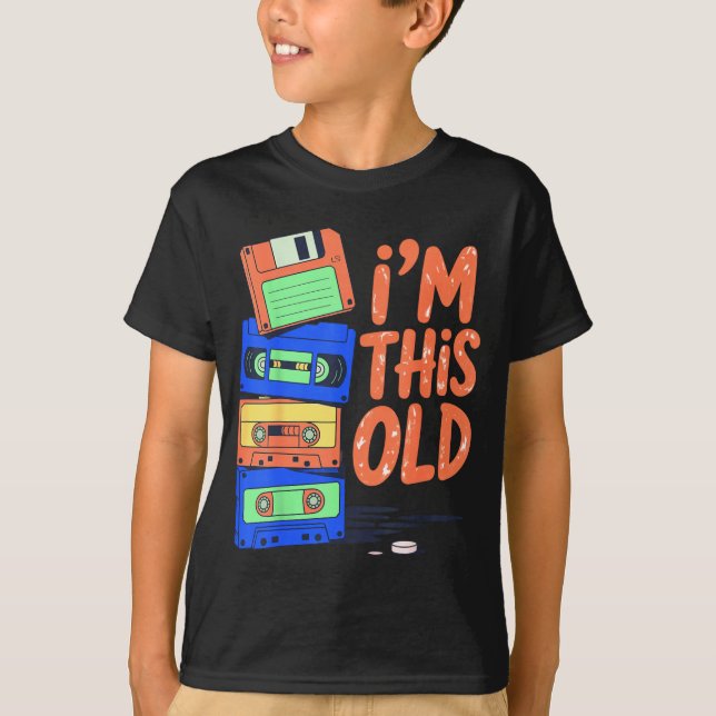 Camiseta I'm This Old Funny Retro Floppy Cette Design Vinta (Frente)