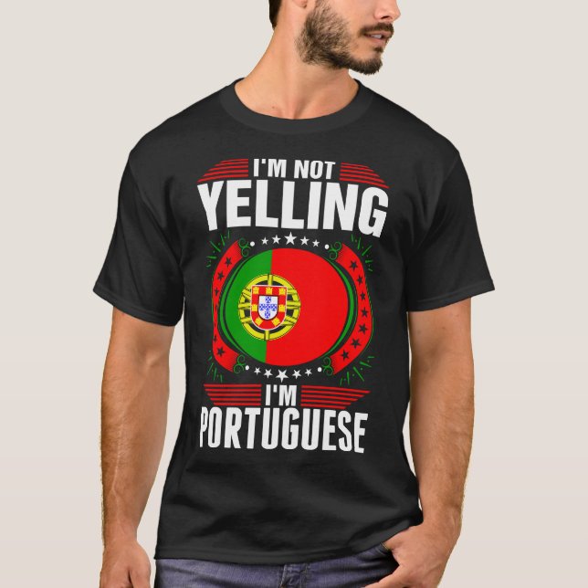 Camiseta Im Tshirt não gritando do português Im (Frente)