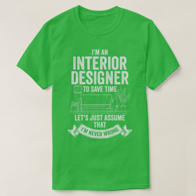 Camiseta Im Um Presente De Designer Interior (Frente do Design)