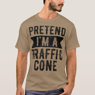 Camiseta Im Um Traje De Cone Laranja Preguiçoso547