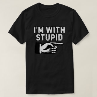 Camiseta I'm with stupid index finger