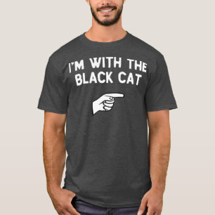Camiseta Im With The Black Cat Costume Halloween Matching