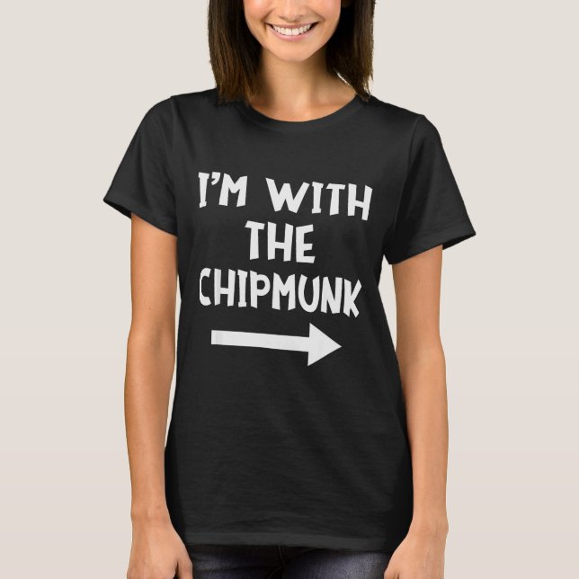 Camiseta I'm With The Chipmunk Matching Couple Halloween Co (Frente)