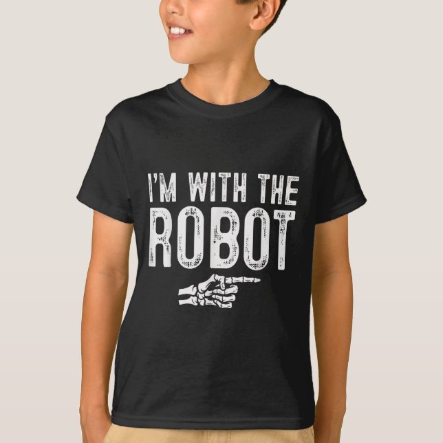 Camiseta I'm With The Robot Easy Costume Halloween Couples  (Frente)