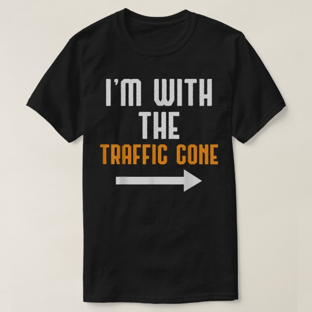 Camiseta I'm With The Traffic Cone Costume Funny Halloween  (Frente do Design)