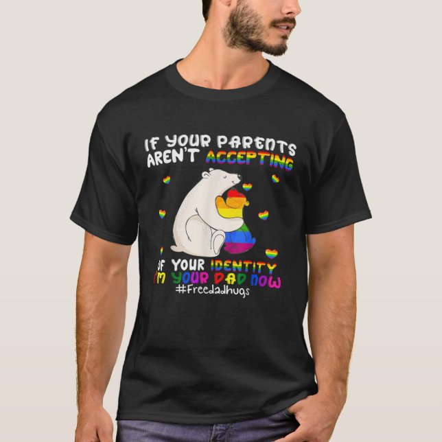 Camiseta I'm Your Dad Now Cute Father's Day LGBT Hugs Bear (Frente)