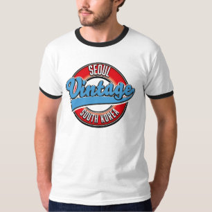Camiseta Ímã de logotipo vintage Seul Coreia do Sul