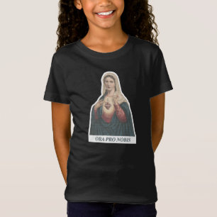 Camiseta Imaculado Coração de Maria Ora Pro Nobis Ícone