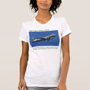 Camiseta Imagem Aer Lingus Airbus A320 para t-shirt feminin