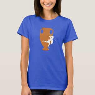 Camiseta Imagem alaranjada e branca da panóplia do logotip