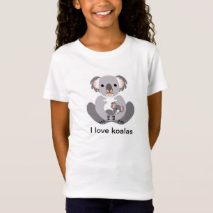 Camiseta Imagem animal - Eu adoro KOALAS - vida selvagem - 