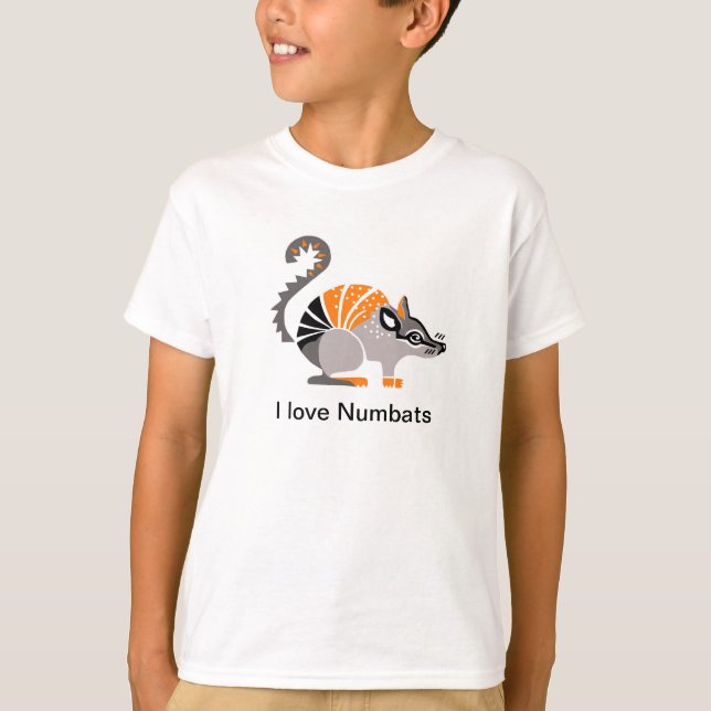 Camiseta Imagem animal - Eu adoro NUMBATS - Vida selvagem - (Frente)