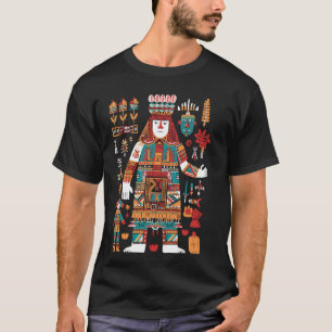 Camiseta Imagem Antiga de mitologia maia maia de Deus maia