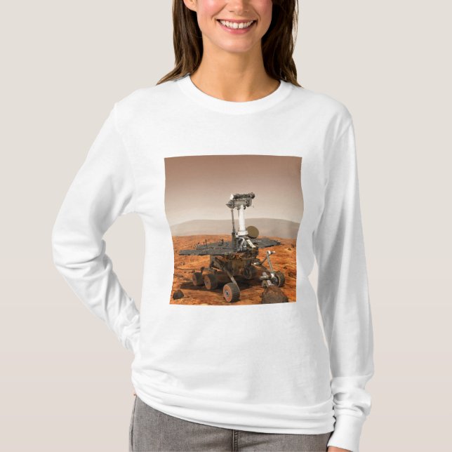 Camiseta Imagem artística de Mars Rover (Frente)