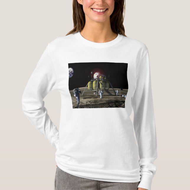 Camiseta Imagem artística de uma nova nave espacial para a  (Frente)