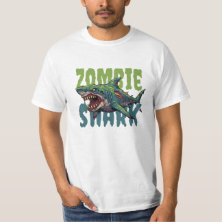 Camiseta Imagem assustadora do tubarão Zombie