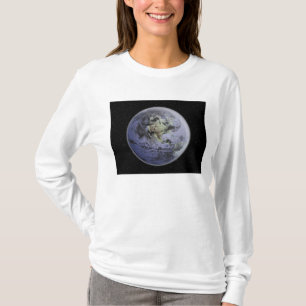 Camiseta Imagem aumentada Digital da terra completa