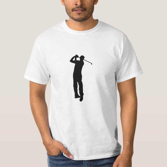 Camiseta Imagem Branca Negra de Golfer (Frente)