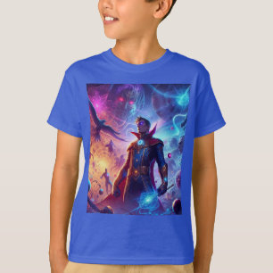 Camiseta Imagem Cosmic Fantasy impressa T-shirt para crianç
