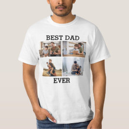 Camiseta Imagem da Colagem de Fotos do Pai Pai do Melhor Pa