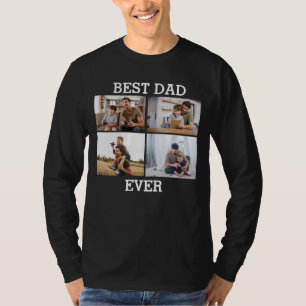 Camiseta Imagem da Colagem de Fotos do Pai Pai do Melhor Pa