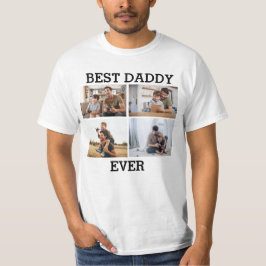 Camiseta Imagem da Colagem de Fotos do Pai Pai do Melhor Pa