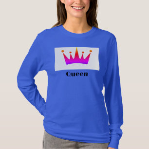 Camiseta Imagem da Coroa do Texto Personalizado da Rainha C