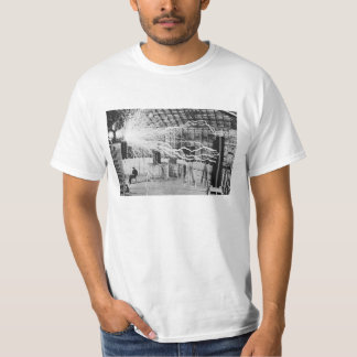 Camiseta Imagem da eletricidade do laboratório de Nikola