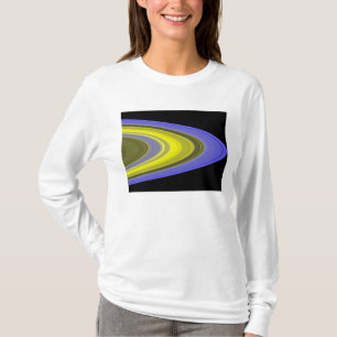 Camiseta imagem da Falso-cor dos anéis de Saturn