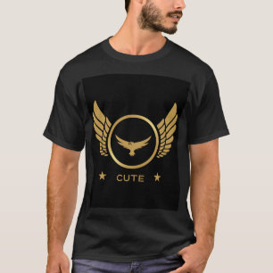 Camiseta Imagem de Águia Impressa Fofa Personalizada Mascul