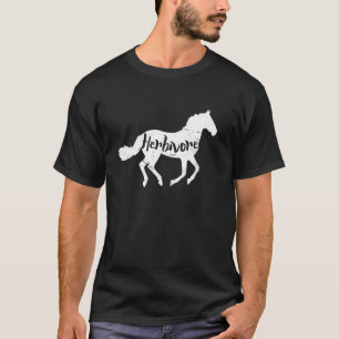 Camiseta Imagem de Animal Cavalo Herbívoro Vá Vegetariano A