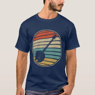 Camiseta Imagem de banjo fofo sol retrô vintage anos 70 80