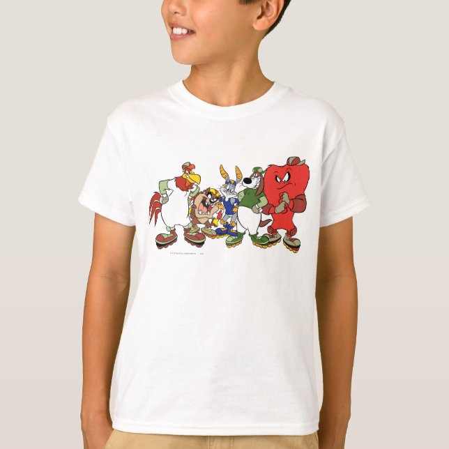 Camiseta Imagem de basebol em grupo LOONEY TUNES™ (Frente)
