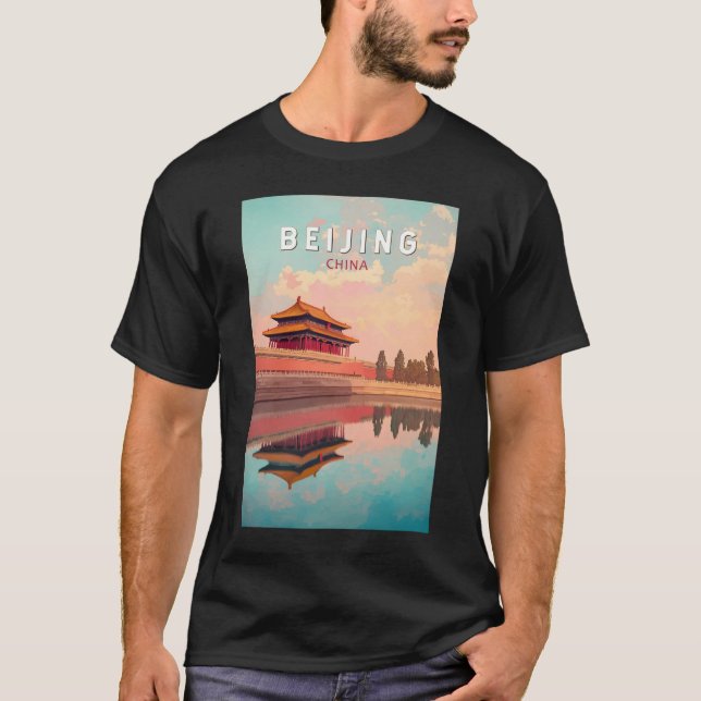 Camiseta Imagem de Beijing China - Viagem Art Vintage (Frente)