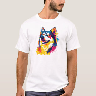 Camiseta Imagem de Cor de Água do Retrato do rouco