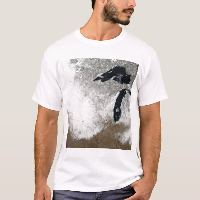 Camiseta Imagem de cor verdadeira da neve (Frente)